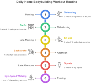 Doing a bodybuilding workout at home